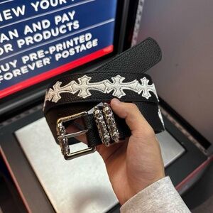 & Other Stories Black Belt with Silver Accents